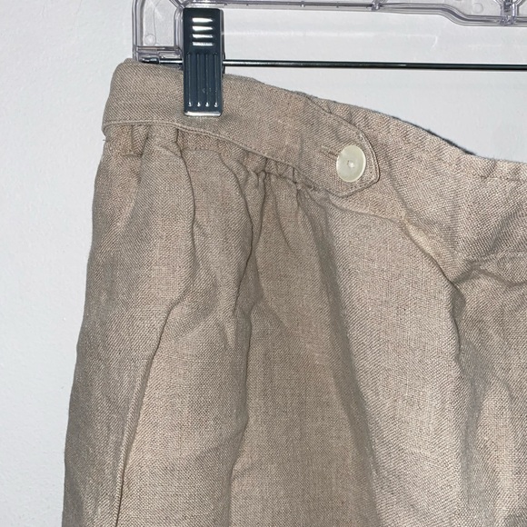 Classy LL Bean Women’s Reg Large 100% Linen Skirt Elastic Waist/Dual Side Slits - Picture 4 of 9